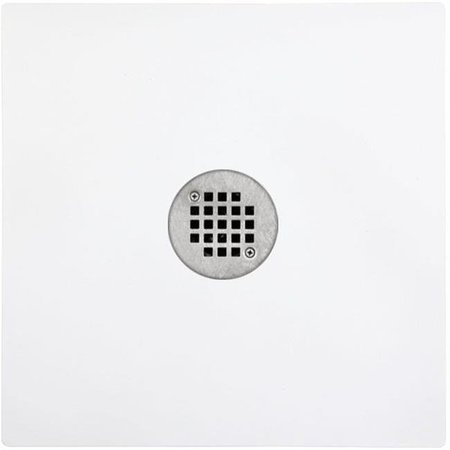 HANDI PRODUCTS Handi Products SMD2424W01 24 x 24 in. Shower Mat with Drain; White SMD2424W01